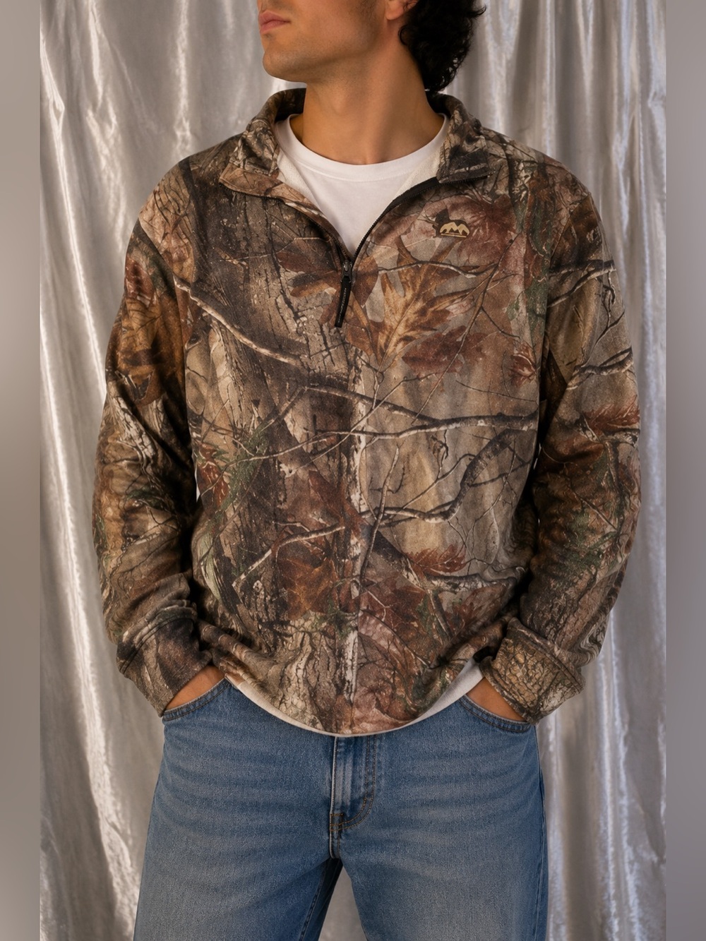 Medalist Realtree-Style Camo Quarter Zip Pullover Size XXL
